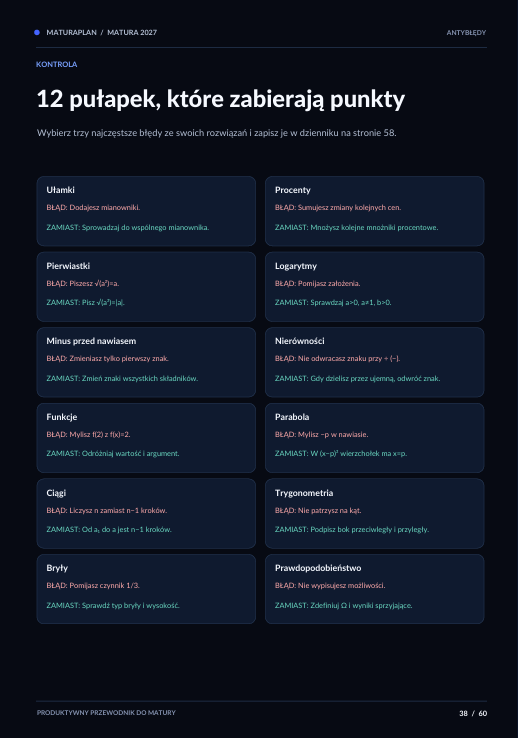 Strona 38: 12 pułapek, które zabierają punkty